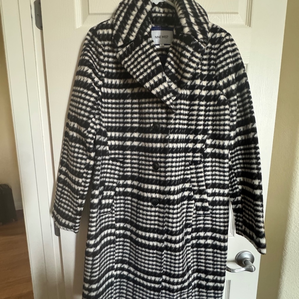 New Nine West Notch Collar Walker Coat Small